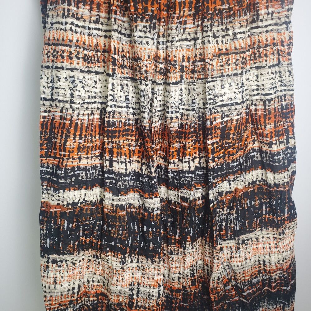 Pleated Maxi Skirt in Brown Stripes - Picture 7 of 9